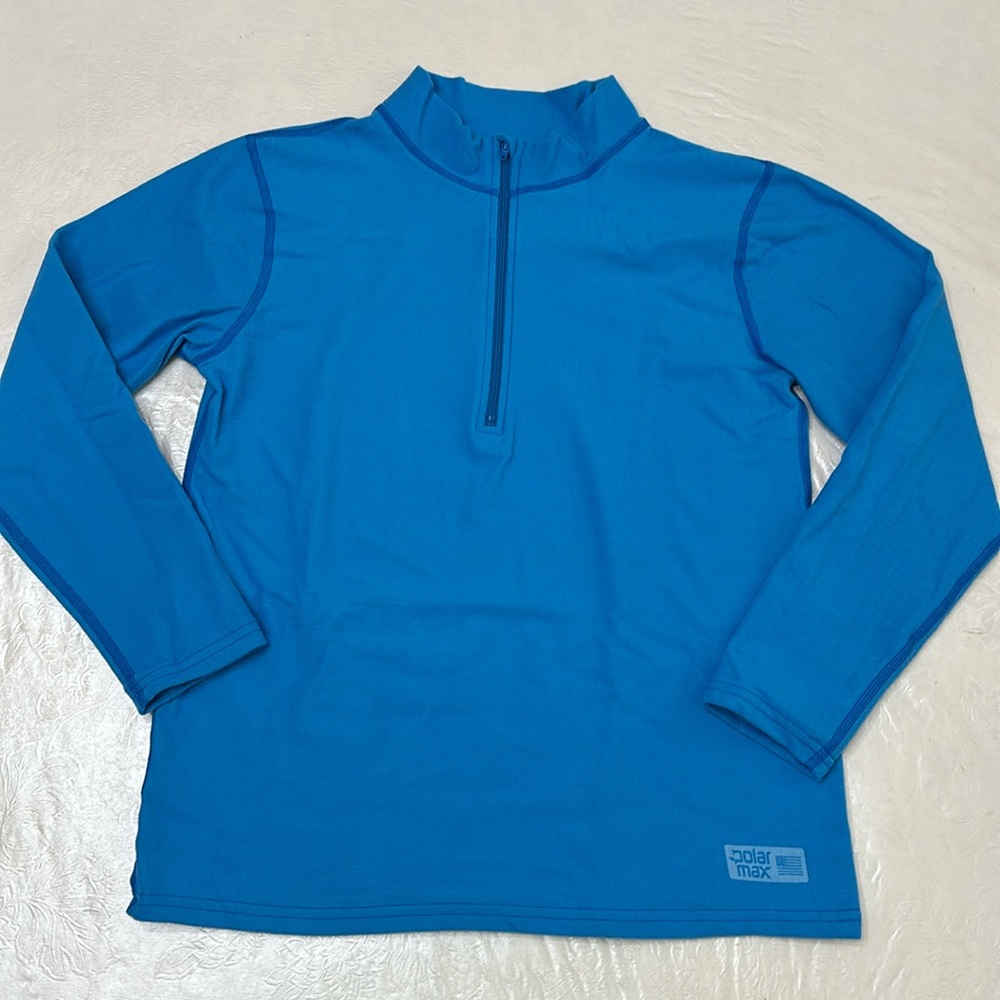 PolarMax BASELAYER QUATTRO FLEECE ZipMock top - Polar Blue